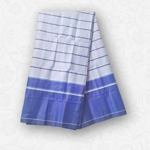 brown with blue border