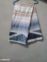 White & Grey Gradient with Brown Stripe - Image 2