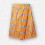 Orange Check Design, Eco 100% Color Lock Cotton Lungi